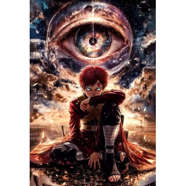 Placa Decorativa Gaara Naruto Metálica Cuadro Póster HD 