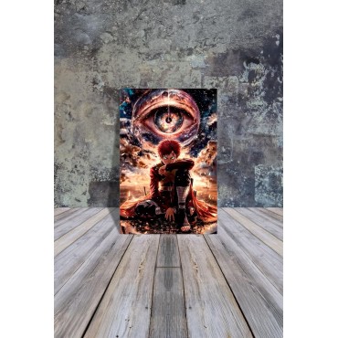 Placa Decorativa Gaara Naruto Metálica Cuadro Póster HD 