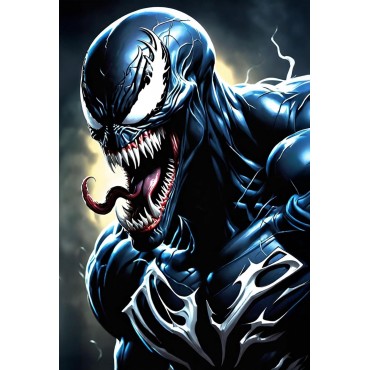 Placa Decorativa Venom Black  Marvel Spider-Man Metálica Cuadro Póster HD 