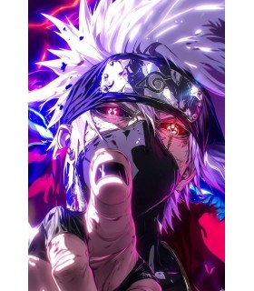 Placa Decorativa Kakashi Hatake Naruto Metálica Cuadro Póster HD