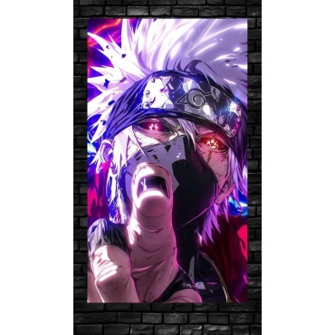 Placa Decorativa Kakashi Hatake Naruto Metálica Cuadro Póster HD 