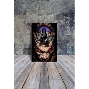 Placa Decorativa Sasuke Uchiha Naruto Metálica Cuadro Póster HD 