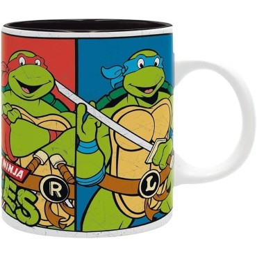 Taza TMNT Retratos Las Tortugas Ninja Cerámica 320 mls