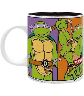 Taza TMNT Retratos Las Tortugas Ninja Cerámica 320 mls