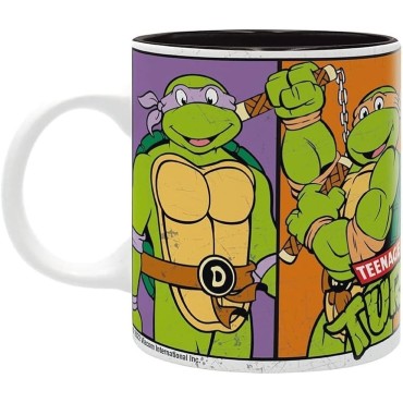 Taza TMNT Retratos Las Tortugas Ninja Cerámica 320 mls