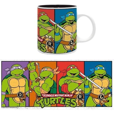 Taza TMNT Retratos Las Tortugas Ninja Cerámica 320 mls