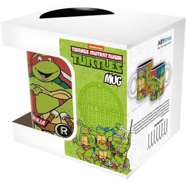 Taza TMNT Retratos Las Tortugas Ninja Cerámica 320 mls