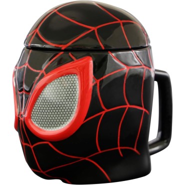 Taza 3D Miles Morales Spider-Man Marvel Cerámica 450 mls