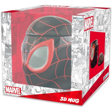 Taza 3D Miles Morales Spider-Man Marvel Cerámica 450 mls