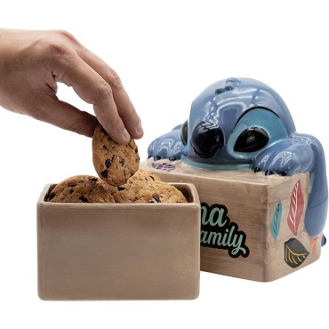 Bote de Galletas Ohana Means Family Lilo & Stitch Disney Cerámica 