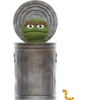 Figura Oscar The Grouch Sesame Street Barrio Sésamo Articulada 10 cm