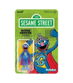 Figura Super Grover Súper Coco Sesame Street Barrio Sésamo Articulada 10 cms