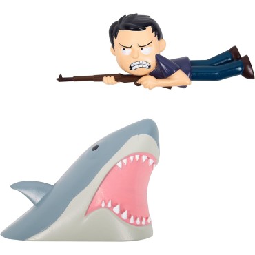 Figuras Decorativas Tiburón y Martin Brody Jaws Comic Ons 8 cms