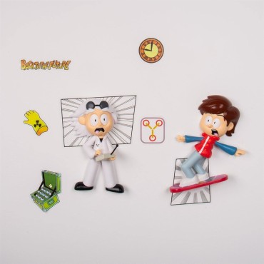 Figuras Decorativas Doc y Marty Regreso al Futuro Back to the Future Comic Ons 8 cms