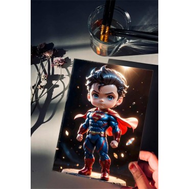 Placa Decorativa Baby Superman CHIBI DC Metálica Cuadro Póster HD