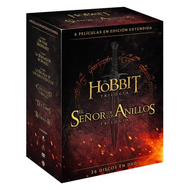 Pack Tierra Media (El Hobbit y El Señor de los Anillos) 6 películas edición extendida (36 DISCOS) [DVD]