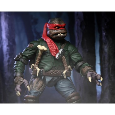 Figura Ultimate Raphael Wolf Man TMNT Universal Monsters Articulada 20 cms