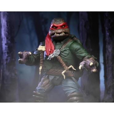Figura Ultimate Raphael Wolf Man TMNT Universal Monsters Articulada 20 cms