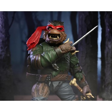 Figura Ultimate Raphael Wolf Man TMNT Universal Monsters Articulada 20 cms