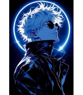 Placa Decorativa Satoru Gojō Jujutsu Kaisen Metálica Cuadro Póster HD