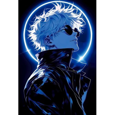 Placa Decorativa Satoru Gojō Jujutsu Kaisen Metálica Cuadro Póster HD
