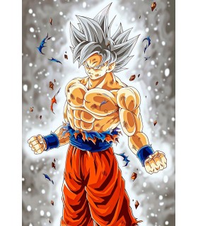 Placa Decorativa Goku Ultra Instinto Dragon Ball Super Metálica Cuadro Póster HD