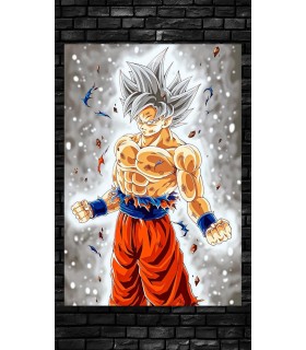 Placa Decorativa Goku Ultra Instinto Dragon Ball Super Metálica Cuadro Póster HD