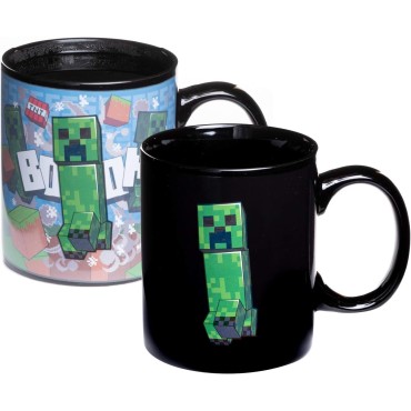 Taza Térmica Creeper Minecraft Cerámica 320 mls