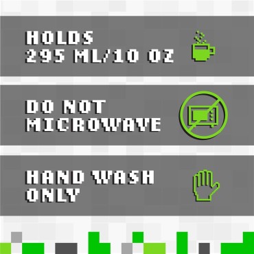 Taza Térmica Creeper Minecraft Cerámica 320 mls