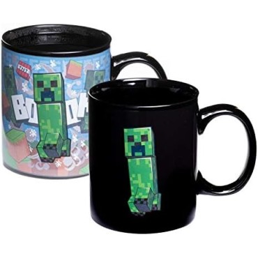 Taza Térmica Creeper Minecraft Cerámica 320 mls