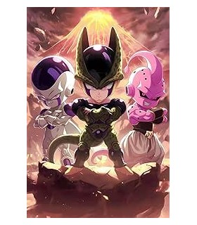Placa Decorativa Baby Villanos CHIBI Dragon Ball Z Metálica Cuadro Póster HD