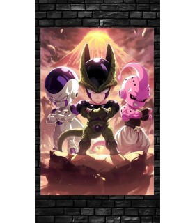 Placa Decorativa Baby Villanos CHIBI Dragon Ball Z Metálica Cuadro Póster HD