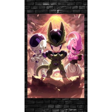 Placa Decorativa Baby Villanos CHIBI Dragon Ball Z Metálica Cuadro Póster HD