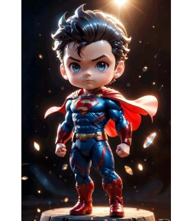 Placa Decorativa Baby Superman CHIBI DC Metálica Cuadro Póster HD