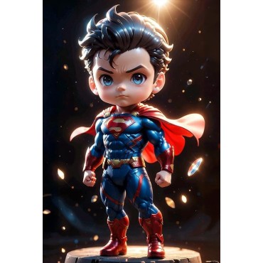 Placa Decorativa Baby Superman CHIBI DC Metálica Cuadro Póster HD