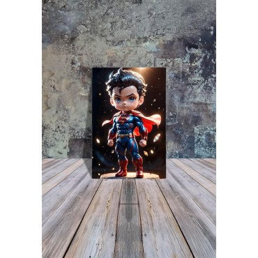 Placa Decorativa Baby Superman CHIBI DC Metálica Cuadro Póster HD