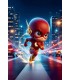 Placa Decorativa Baby Flash CHIBI DC Metálica Cuadro Póster HD