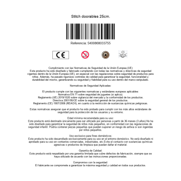 Peluche Stitch Lilo & Stitch Disney Doorables 25 cms