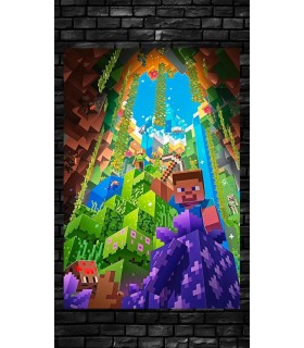 Placa Decorativa Minecraft Metálica Cuadro Póster HD