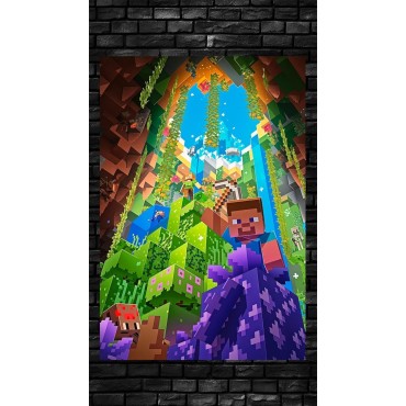 Placa Decorativa Minecraft Metálica Cuadro Póster HD