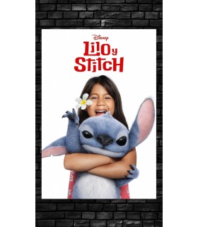 Placa Decorativa Lilo & Stitch Disney Metálica Cuadro Póster HD