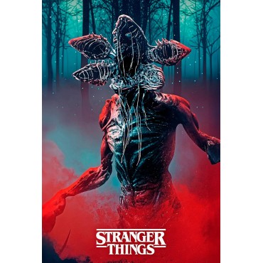 Placa Decorativa Demogorgon Stranger Things Metálica Cuadro Póster HD