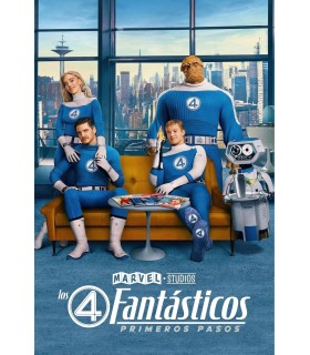 Placa Decorativa Los 4 Fantastiscos Primeros Pasos Marvel Metálica Cuadro Póster HD
