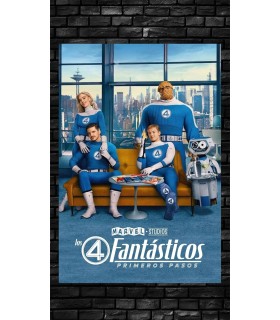 Placa Decorativa Los 4 Fantastiscos Primeros Pasos Marvel Metálica Cuadro Póster HD