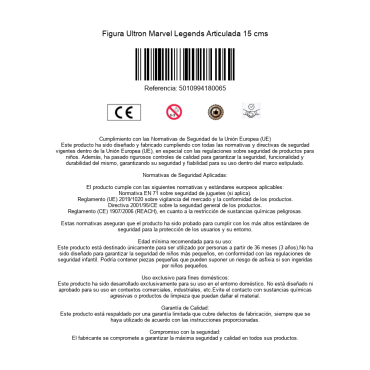 Figura Ultron Marvel Legends Articulada 15 cms