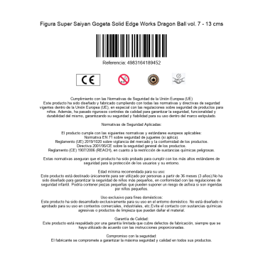 Figura Super Saiyan Gogeta Solid Edge Works Dragon Ball vol. 7 - 13 cms