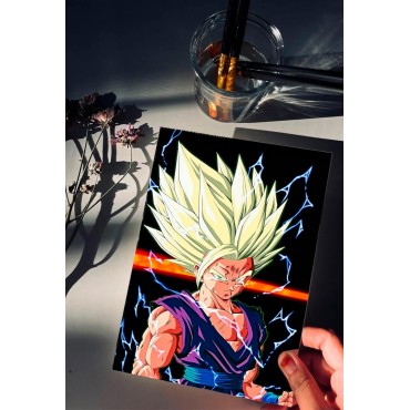 Placa Decorativa Gohan Metálica Cuadro Póster HD
