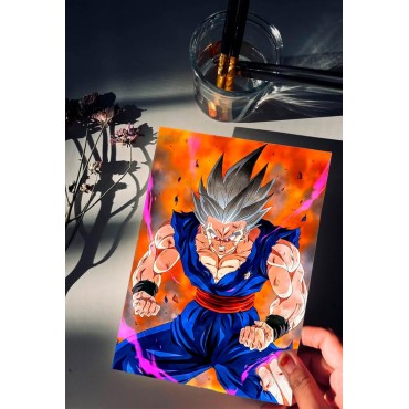 Placa Decorativa Gohan Beast Metálica Cuadro Póster HD