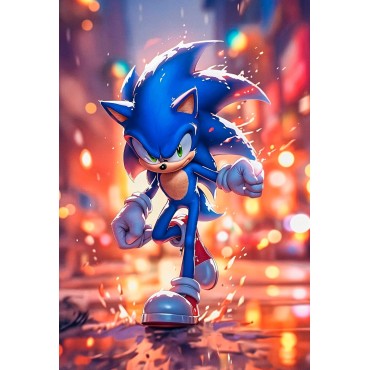Placa Decorativa Sonic Metálica Cuadro Póster HD