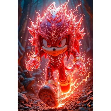 Placa Decorativa Knucles Sonic Metálica Cuadro Póster HD